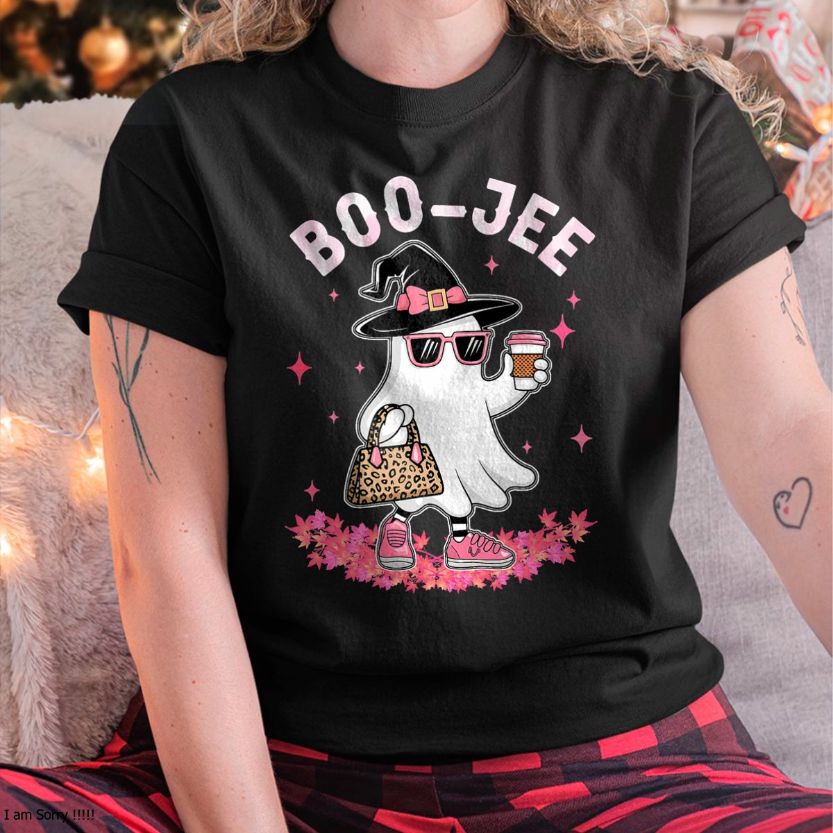Hallowen Shirts for Family, Funny hallowen shirts, Hallowen Unisex T-Shirt/Hoodie/Sweatshirt HLT00 - Cute Boo Jee Ghost Halloween Leopard Ghost Coffee Womens T-Shirt