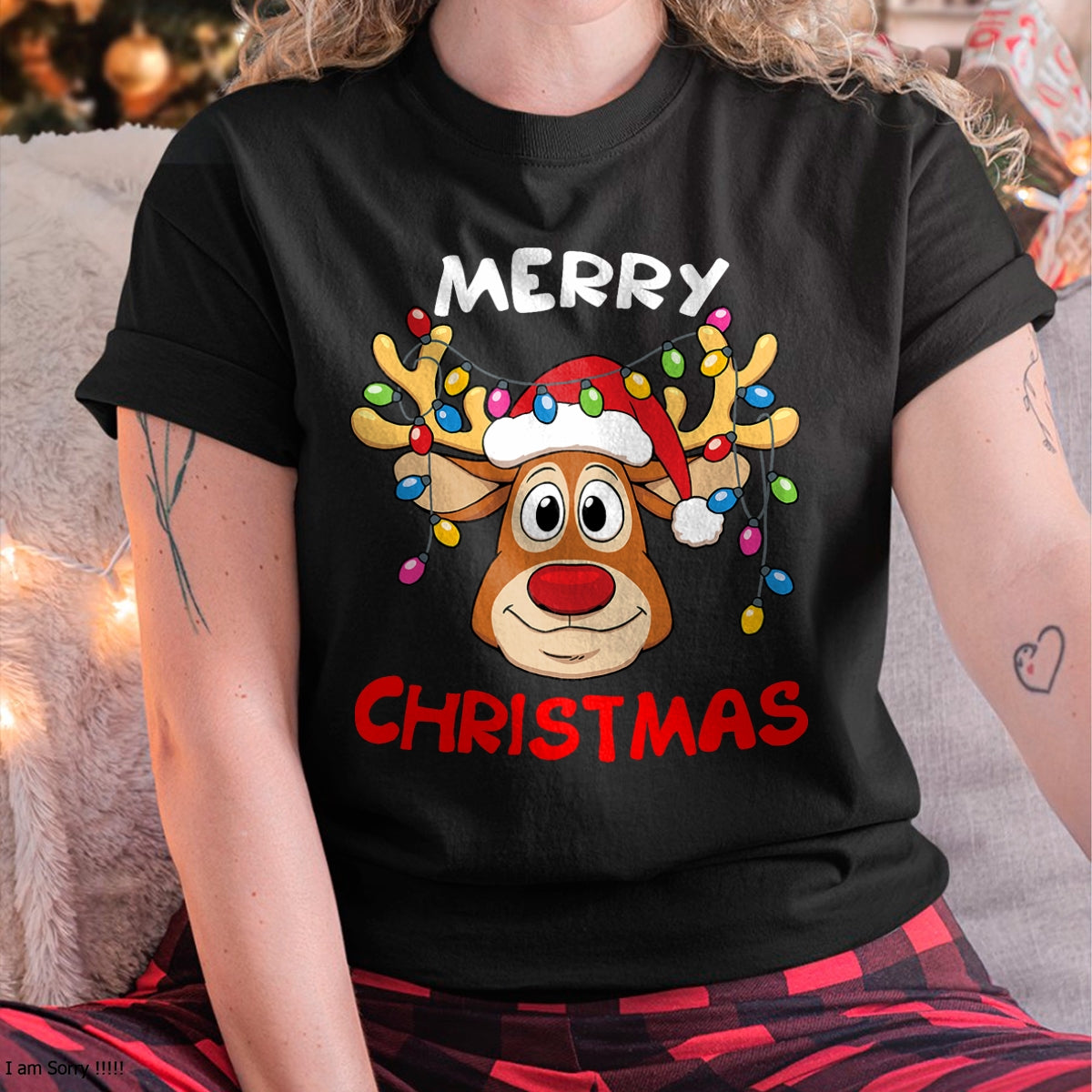 Christmas Shirts for Family, Funny christmas shirts, Christmas Unisex T-Shirt/Hoodie/Sweatshirt HLT00 - Merry Christmas Reindeer Xmas Family Men Women T-Shirt