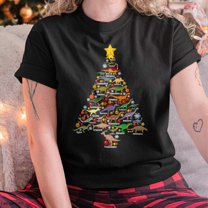 Dinosaur Christmas Tree Dino TRex Paleontologist Xmas Men T-Shirt - Christmas Unisex T-Shirt/Hoodie/Sweatshirt - TRNN00