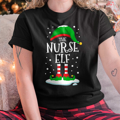 Christmas Shirts for Family, Funny christmas shirts, Christmas Unisex T-Shirt/Hoodie/Sweatshirt HLT00 - The Nurse Elf Christmas Family Matching Xmas Group Funny T-Shirt