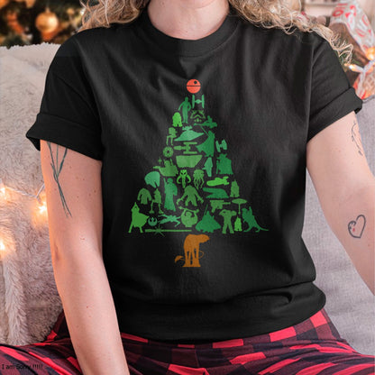 Christmas Shirts for Family, Funny christmas shirts, Christmas Unisex T-Shirt/Hoodie/Sweatshirt HLT00 - Star Wars Holiday Christmas Tree T-Shirt