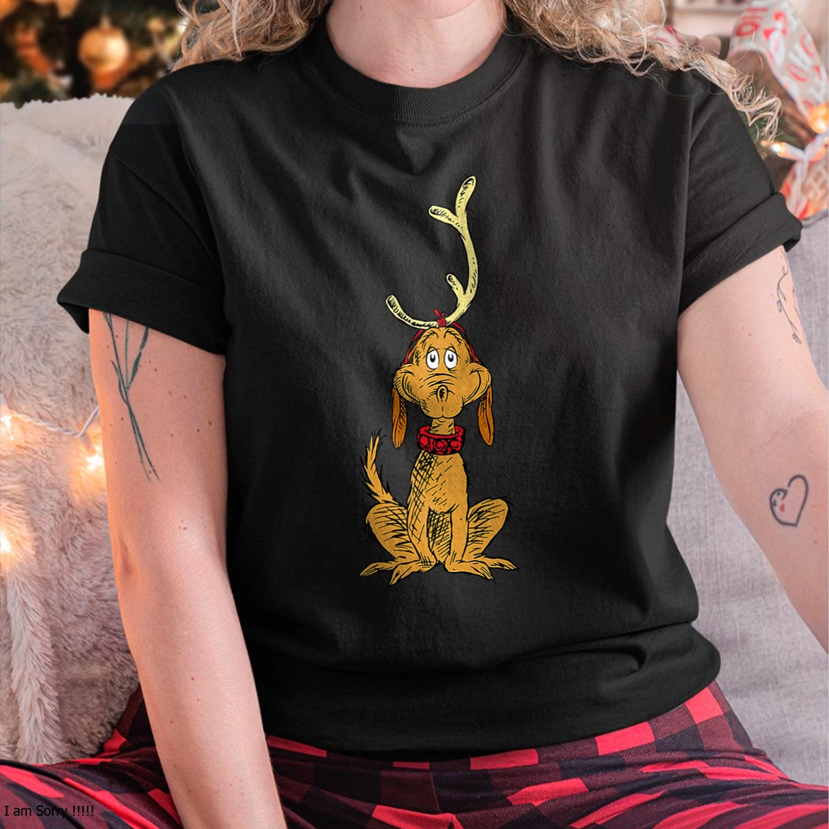 Dr. Seuss mens Classic Dr Seuss Reindeer Max T shirt, Black, Small US - Christmas Unisex T-Shirt/Hoodie/Sweatshirt - TRNN00