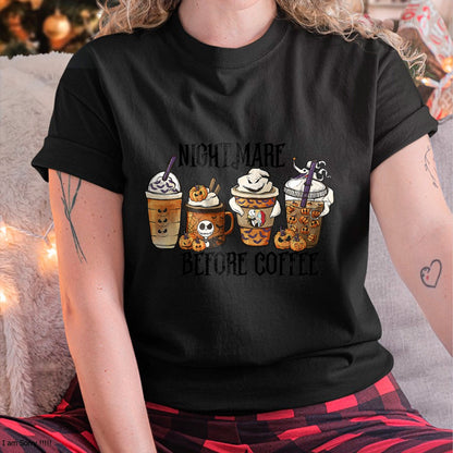 Nightmare Before Coffee Pumpkin Spice Halloween Costume T-Shirt - Christmas Unisex T-Shirt/Hoodie/Sweatshirt - TRNN00