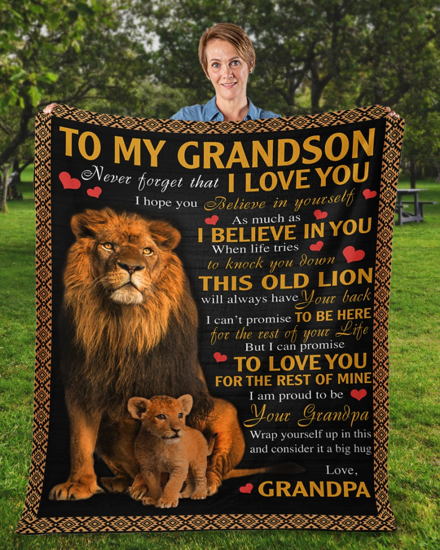 Special Gift For Your Grandson Blanket - From Grandpa