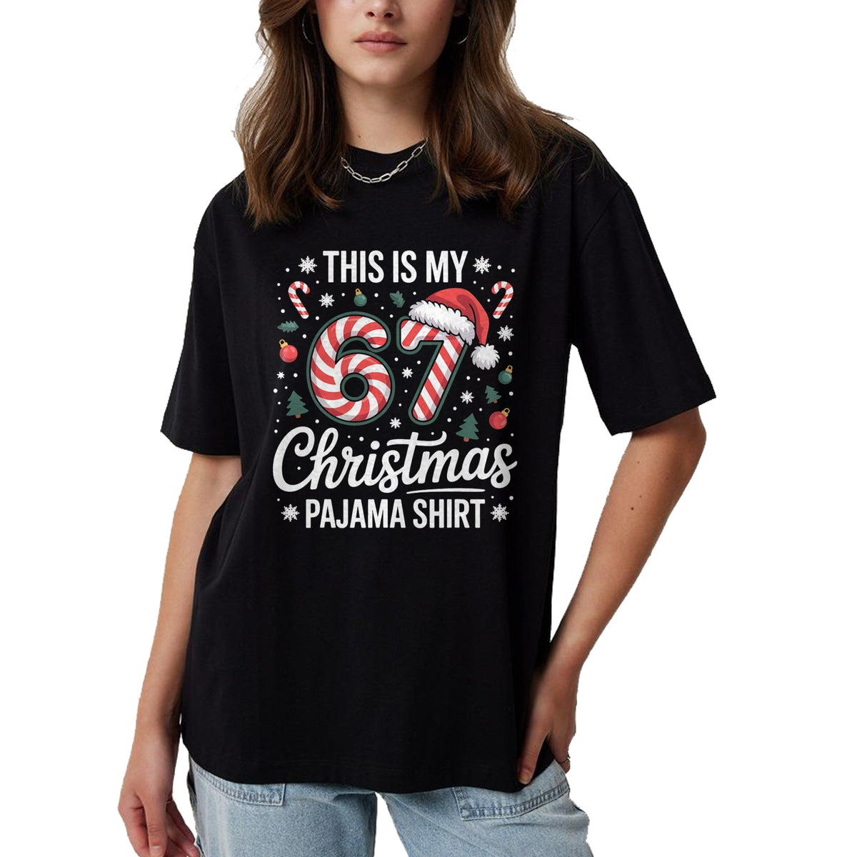 This My 67 Christmas Pajama 67 Meme Gen Alpha Boys Girls T-Shirt - Christmas Unisex T-Shirt/Hoodie/Sweatshirt - TRNN00