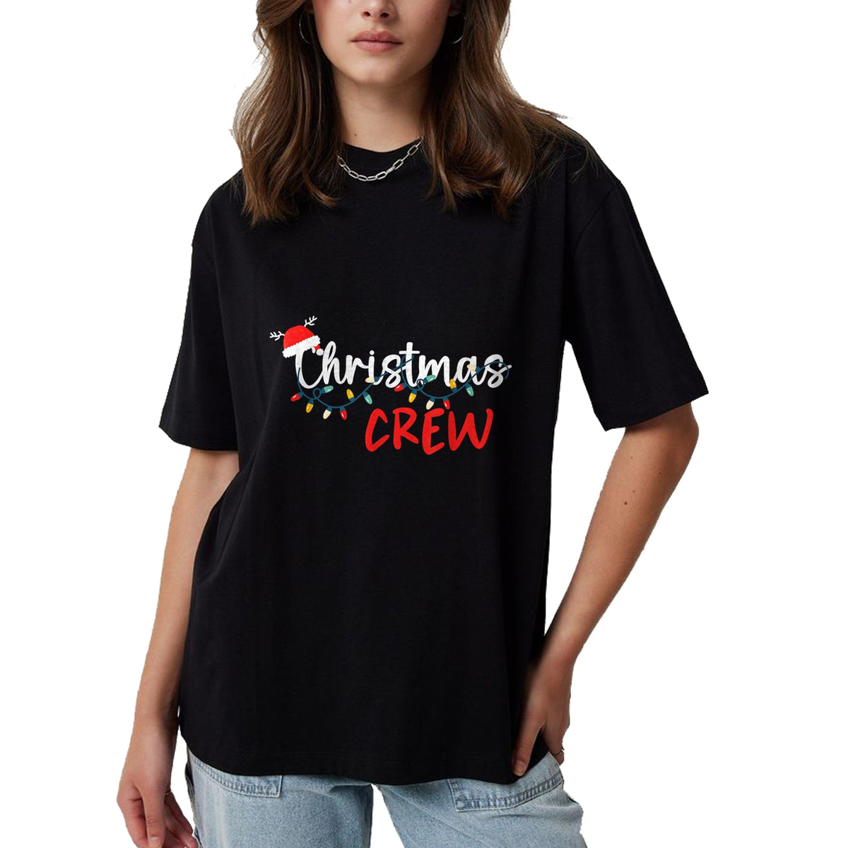 Christmas Crew Xmas Lights Family Matching Pajamas Holiday T-Shirt - Christmas Unisex T-Shirt/Hoodie/Sweatshirt - TRNN00