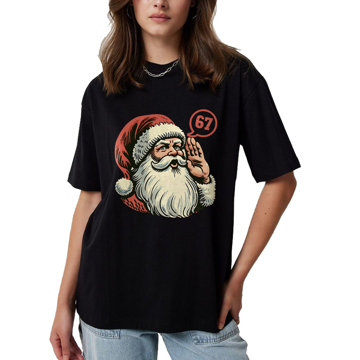 67 Christmas Funny Six Seven Meme Brainrot Santa Claus Boys T-Shirt - Christmas Unisex T-Shirt/Hoodie/Sweatshirt - TRNN00