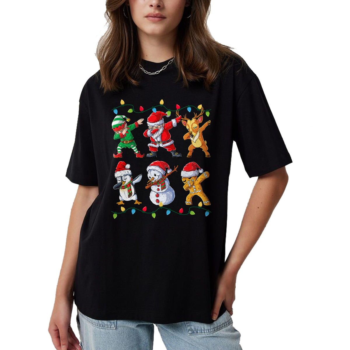 Dabbing Santa Elf Friends Christmas Boys Girls Men Xmas Dab T-Shirt - Christmas Unisex T-Shirt/Hoodie/Sweatshirt - TRNN00