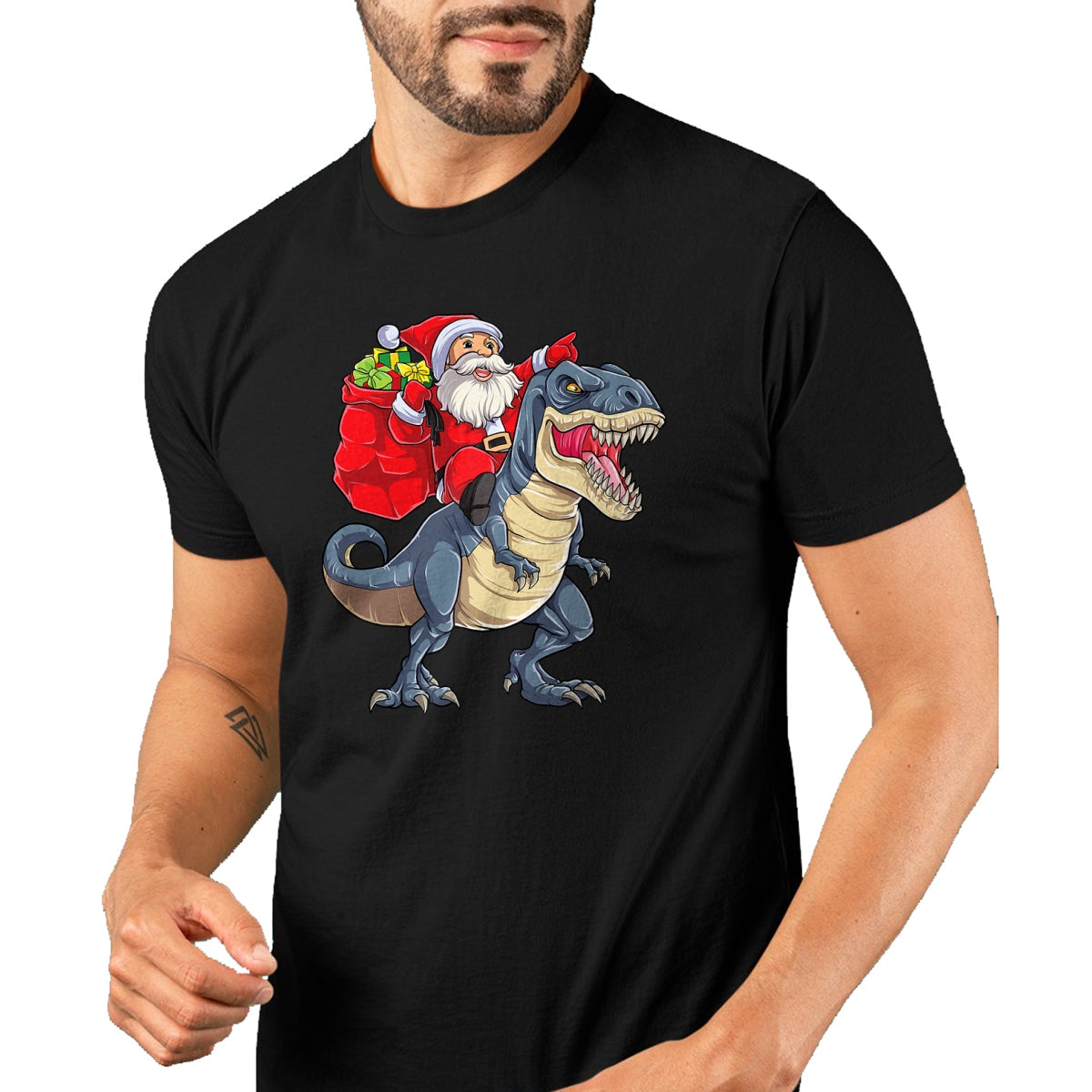 Dinosaur T rex Christmas Santa Boys Men Girls Xmas Squad T-Shirt - Christmas Unisex T-Shirt/Hoodie/Sweatshirt - TRNN00