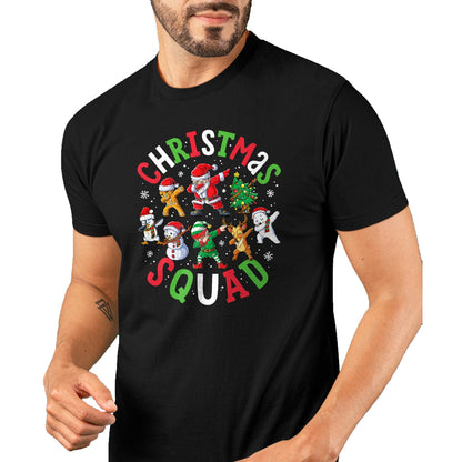 Christmas Squad Santa Dabbing Elf Family Matching Pajamas T-Shirt - Christmas Unisex T-Shirt/Hoodie/Sweatshirt - TRNN00