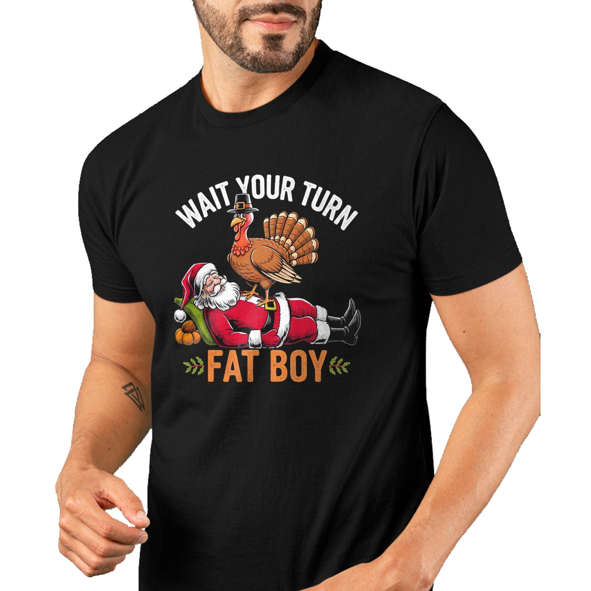 Funny Thanksgiving Christmas Turkey vs Santa for Men Women T-Shirt - Christmas Unisex T-Shirt/Hoodie/Sweatshirt - TRNN00