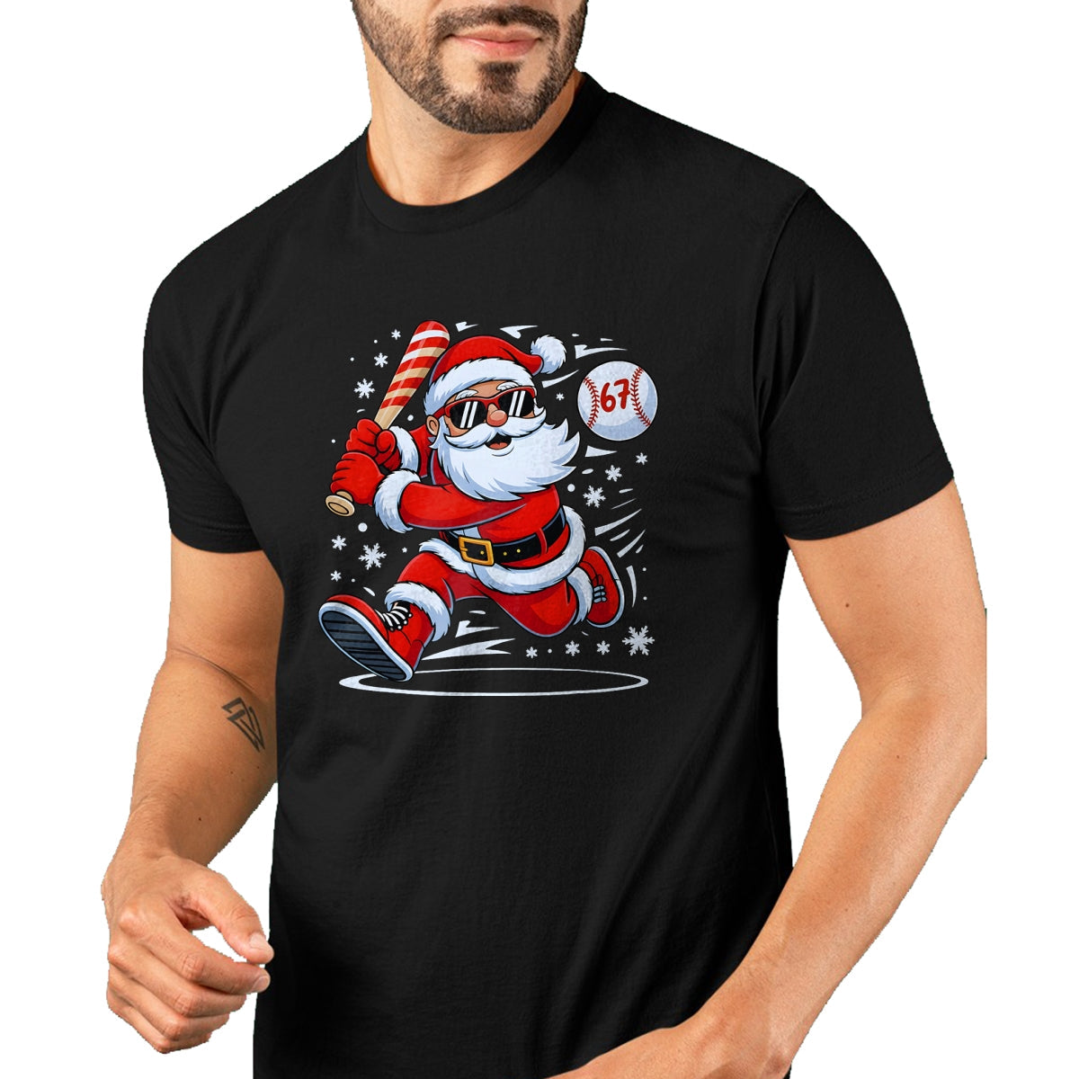 Funny Baseball Santa 67 Christmas Xmas Pajamas Boys T-Shirt - Christmas Unisex T-Shirt/Hoodie/Sweatshirt - TRNN00