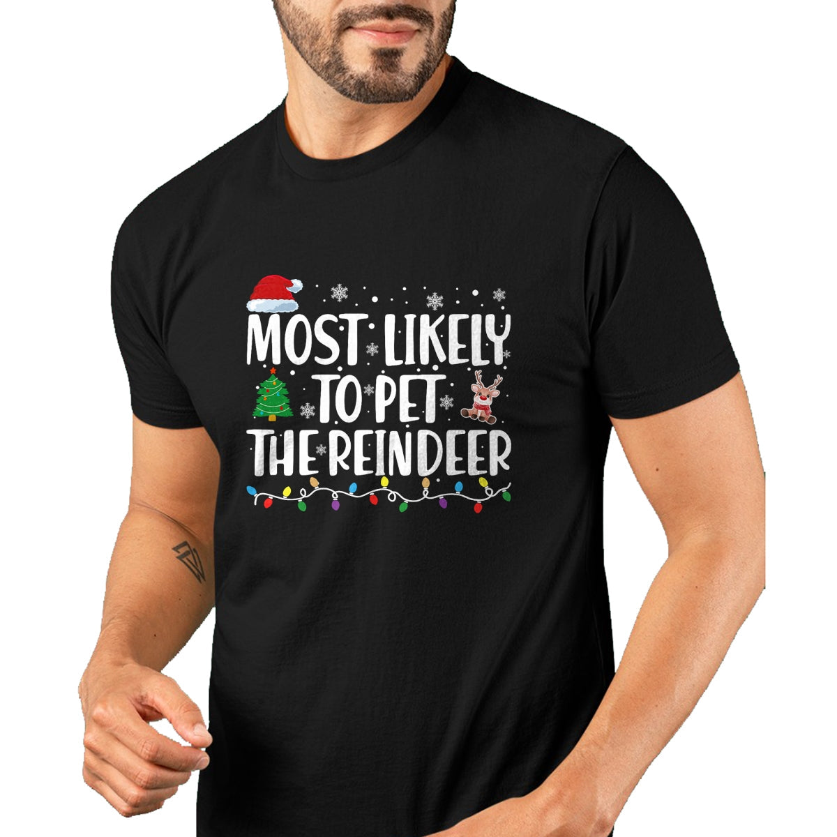 Most Likely To Pet The Reindeer Family Matching Christmas T-Shirt - Christmas Unisex T-Shirt/Hoodie/Sweatshirt - TRNN00