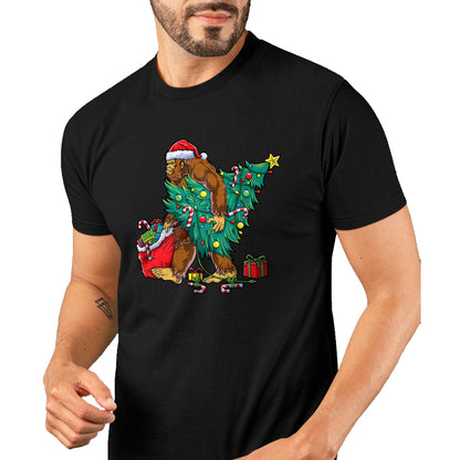 Most Wonderful Christmas Co Bigfoot Christmas Tree Lights Xmas Boys Men Sasquax T-Shirt - Christmas Unisex T-Shirt/Hoodie/Sweatshirt - TRNN00