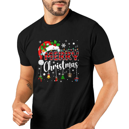 Merry Christmas Red Santa Hat Reindeer Xmas Matching Family T-Shirt - Christmas Unisex T-Shirt/Hoodie/Sweatshirt - TRNN00
