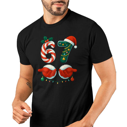 67 Christmas 6 7 Meme Pajamas Holiday Gen Alpha Slang T-Shirt - Christmas Unisex T-Shirt/Hoodie/Sweatshirt - TRNN00