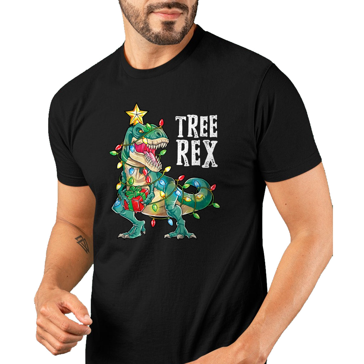 Most Wonderful Christmas Co Dinosaur Christmas Tree Rex Pajamas Men Boys Xmas Lights T-Shirt - Christmas Unisex T-Shirt/Hoodie/Sweatshirt - TRNN00 (SKU2605-06)