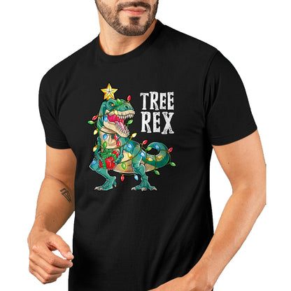 Most Wonderful Christmas Co Dinosaur Christmas Tree Rex Pajamas Men Boys Xmas Lights T-Shirt - Christmas Unisex T-Shirt/Hoodie/Sweatshirt - TRNN00 (SKU2605-06)