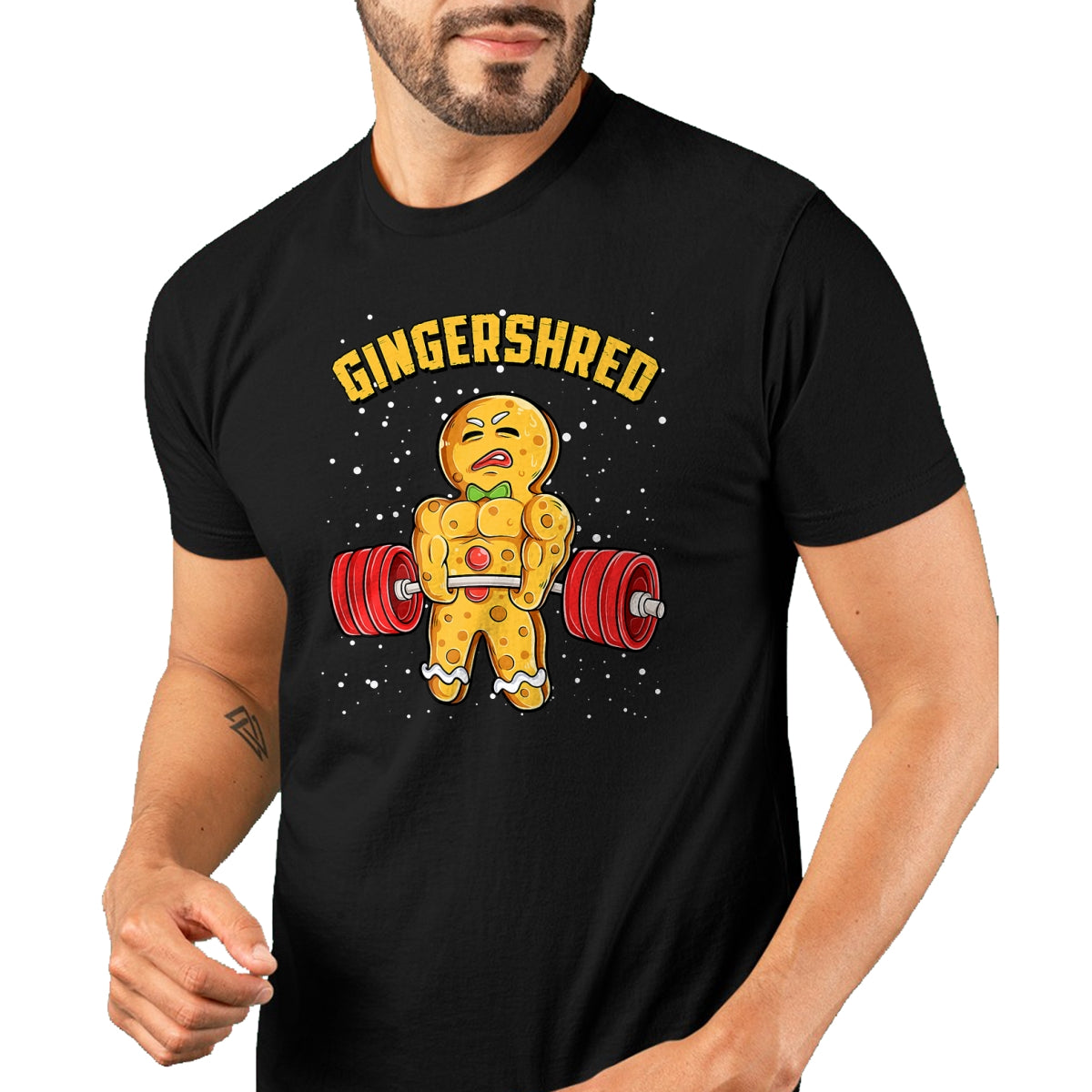 Gingershred Funny Gingerbread Man Gym Bodybuilding Christmas T-Shirt - Christmas Unisex T-Shirt/Hoodie/Sweatshirt - TRNN00