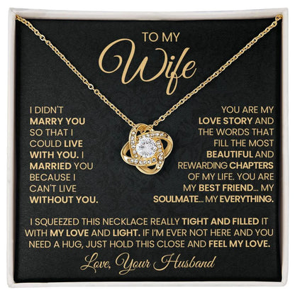 Gift To My Wife From Husband - Premium Love Knot Necklace