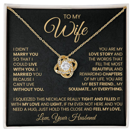 Gift To My Wife From Husband - Premium Love Knot Necklace