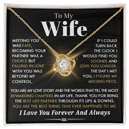 Gift To My Wife From Husband - Premium Love Knot Necklace