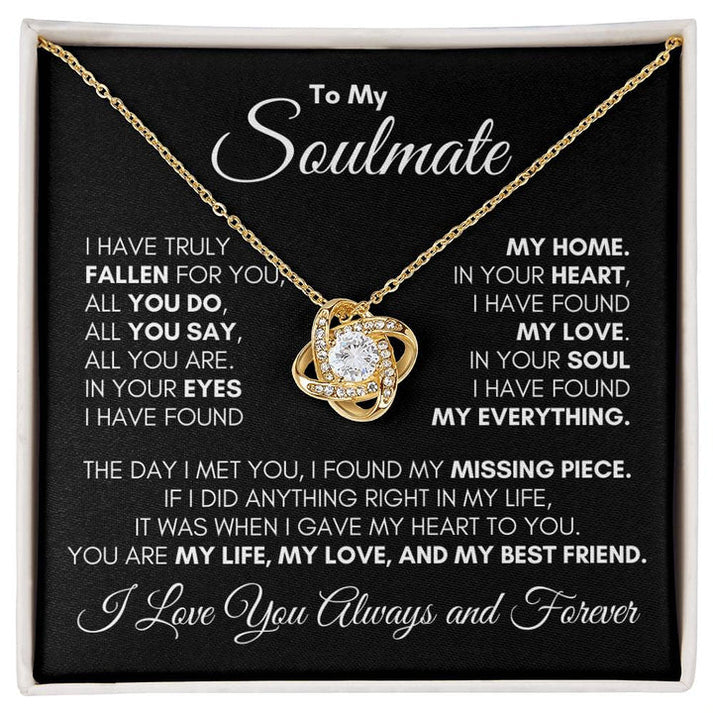Gift To My Lovely Wife From Husband - Premium Love Knot Necklace