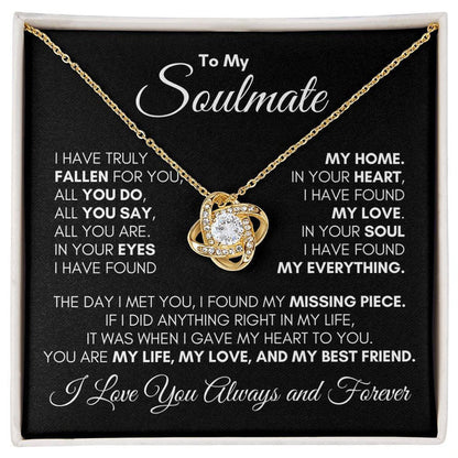 Gift To My Lovely Wife From Husband - Premium Love Knot Necklace