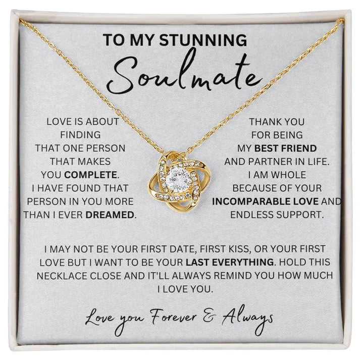 Gift To My Lovely Wife From Husband - Premium Love Knot Necklace