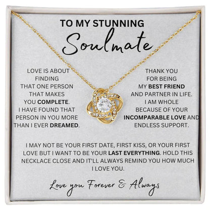 Gift To My Lovely Wife From Husband - Premium Love Knot Necklace