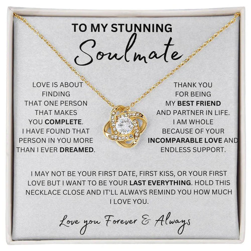 Gift To My Lovely Wife From Husband - Premium Love Knot Necklace