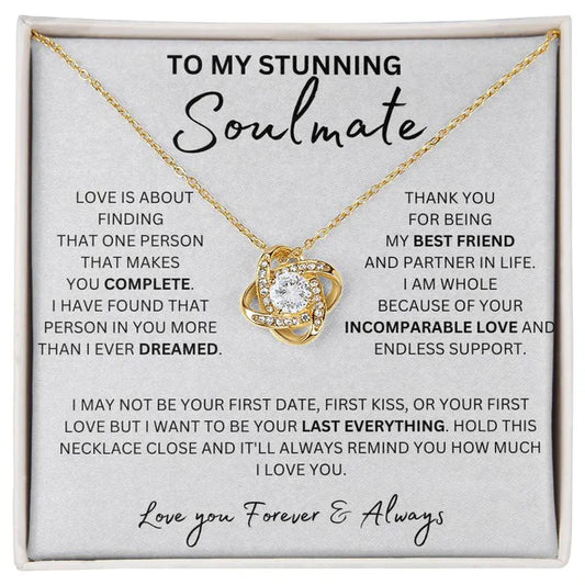 Gift To My Lovely Wife From Husband - Premium Love Knot Necklace