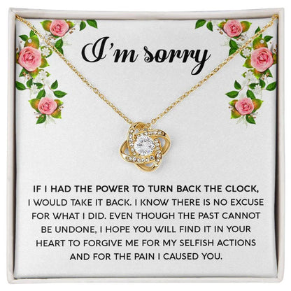 Premium Love Knot Necklace - For Wife From Husband to Apologize