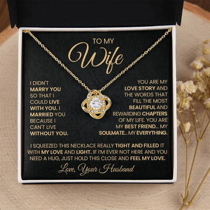 Gift To My Wife From Husband - Premium Love Knot Necklace