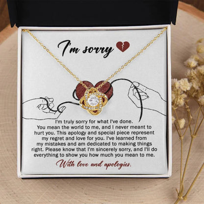 Premium Love Knot Necklace - For Wife From Husband to Apologize