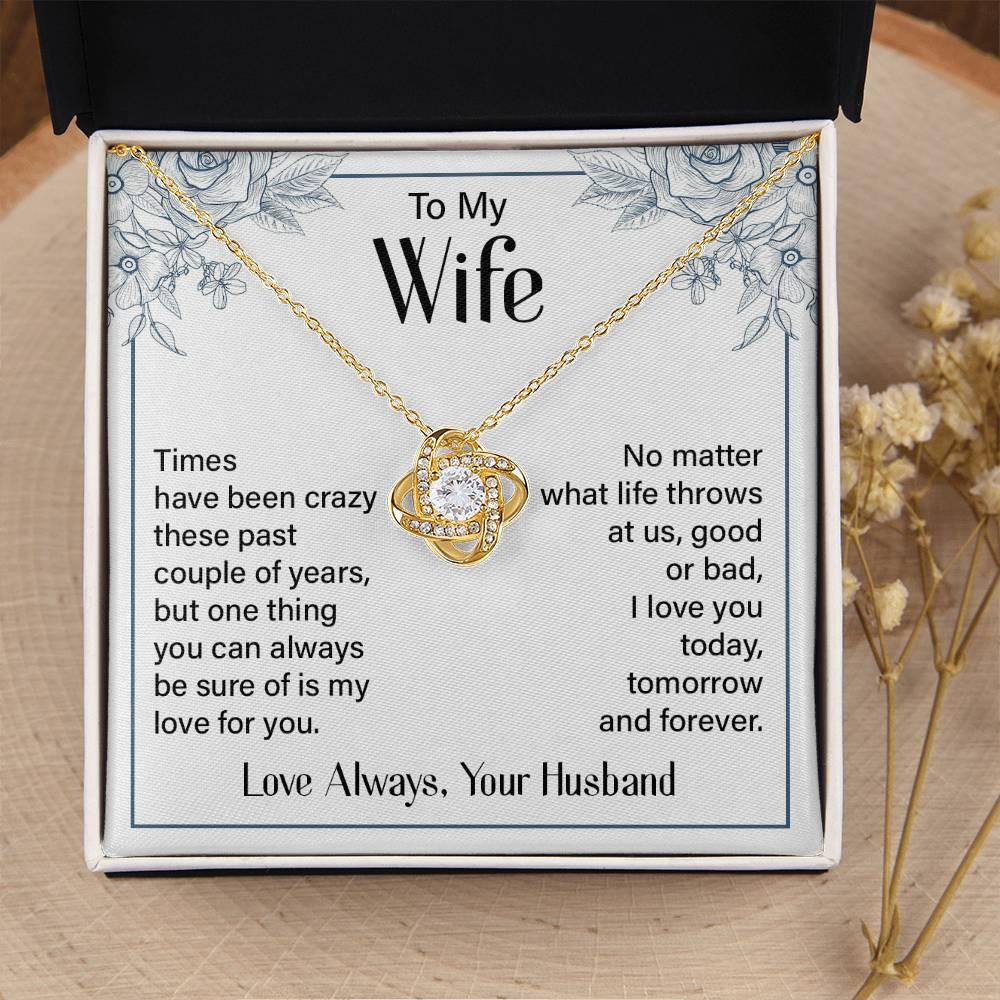 Wife Gift From Husband - Premium Love Knot Necklace