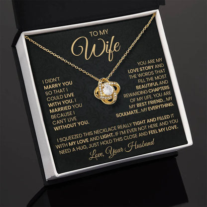 Gift To My Wife From Husband - Premium Love Knot Necklace