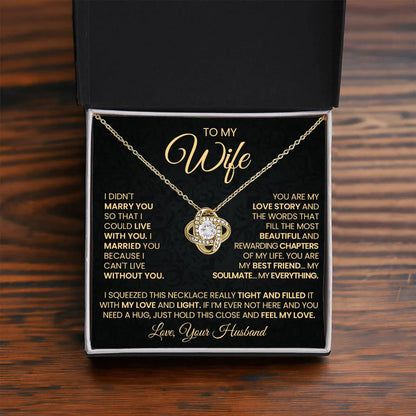 Gift To My Wife From Husband - Premium Love Knot Necklace