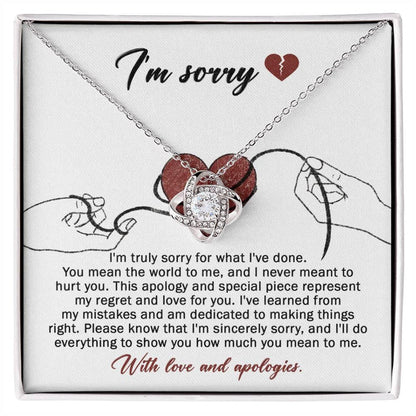 Premium Love Knot Necklace - For Wife From Husband to Apologize