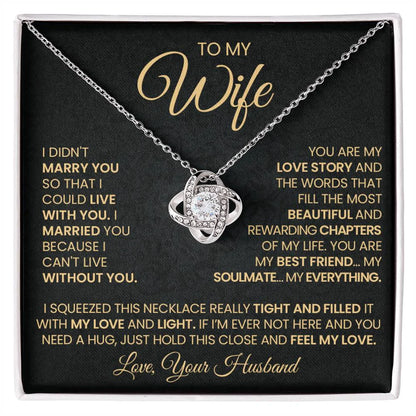 Gift To My Wife From Husband - Premium Love Knot Necklace