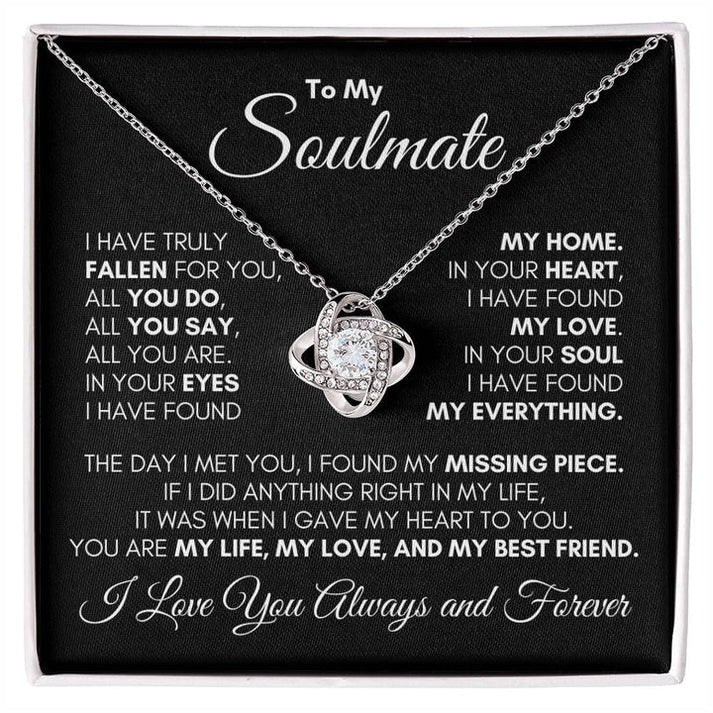 Gift To My Lovely Wife From Husband - Premium Love Knot Necklace