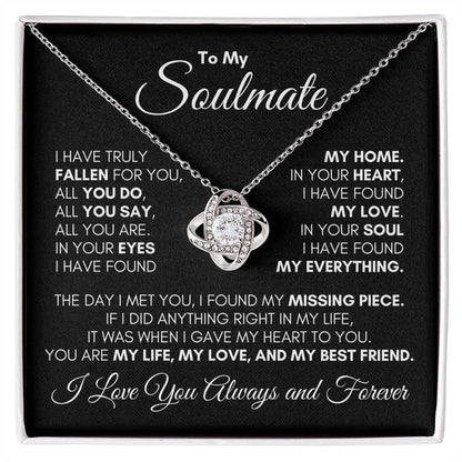 Gift To My Lovely Wife From Husband - Premium Love Knot Necklace