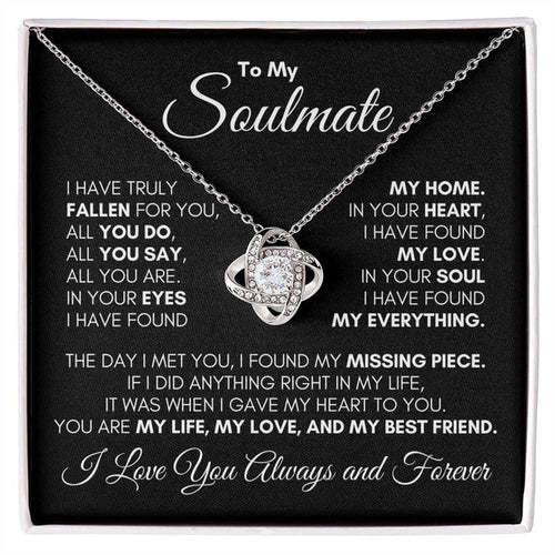 Gift To My Lovely Wife From Husband - Premium Love Knot Necklace