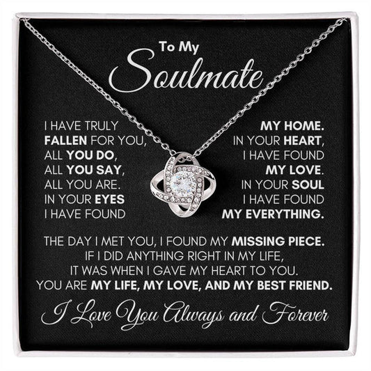 Gift To My Lovely Wife From Husband - Premium Love Knot Necklace