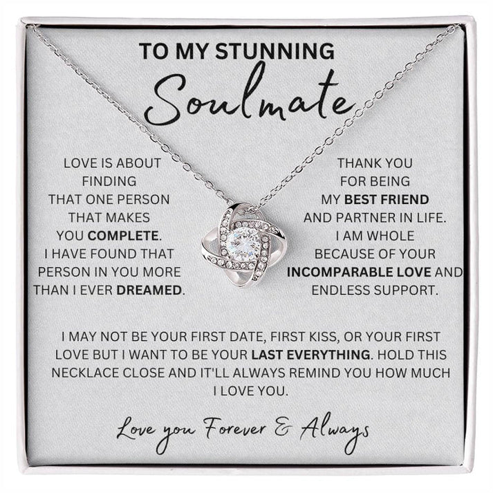 Gift To My Lovely Wife From Husband - Premium Love Knot Necklace