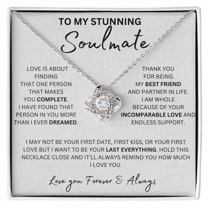 Gift To My Lovely Wife From Husband - Premium Love Knot Necklace