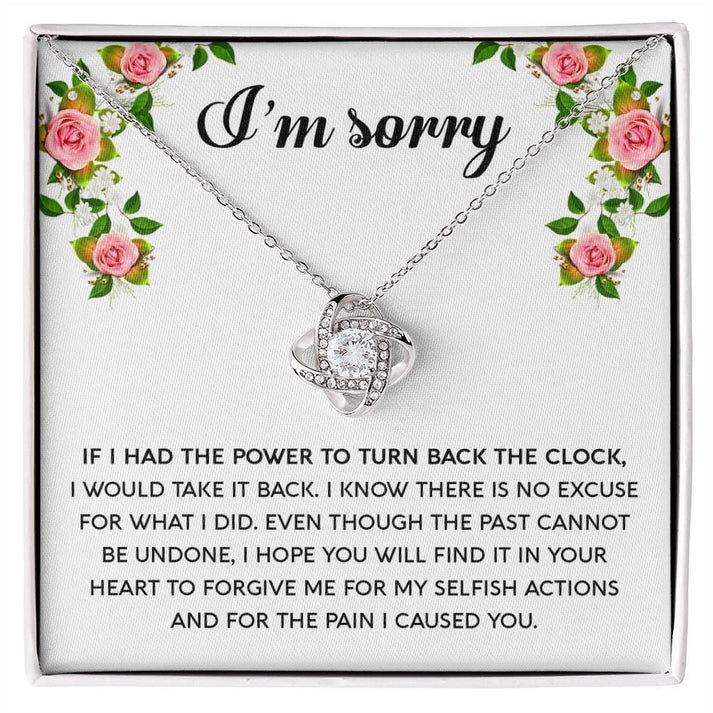 Premium Love Knot Necklace - For Wife From Husband to Apologize