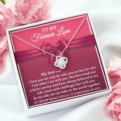 For My Wife From Husband - Premium Love Knot Necklace