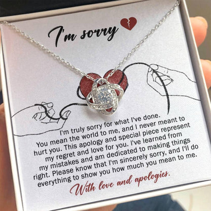 Premium Love Knot Necklace - For Wife From Husband to Apologize