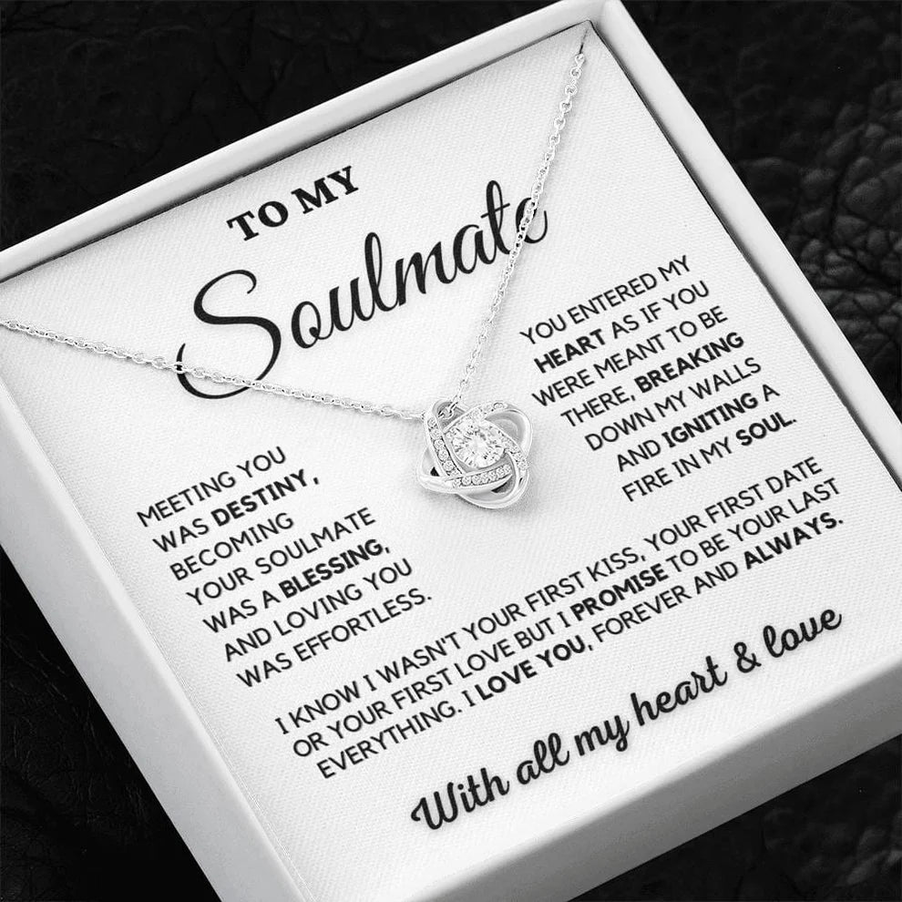 Gift To My Wife From Husband - Premium Love Knot Necklace